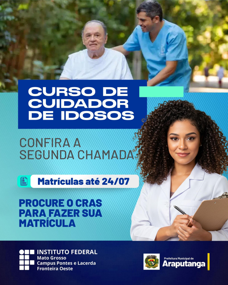 CURSO DE CUIDADOR DE IDOSO | SEGUNDA CHAMADA